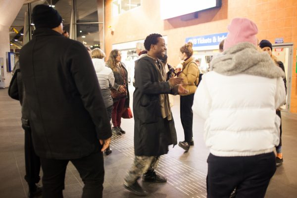 keyon gaskin, ‘King’s Day Protest’ (2018), screening, Amsterdam Bijlmer ArenA, Amsterdam. Photo: Coco Duivenvoorde.