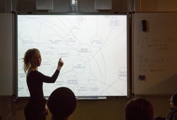 Erin Alexa Freedman and Lili Huston-Herterich, ‘Chroma Lives’, (2016), lecture. Photo: Kyle Tryhorn.