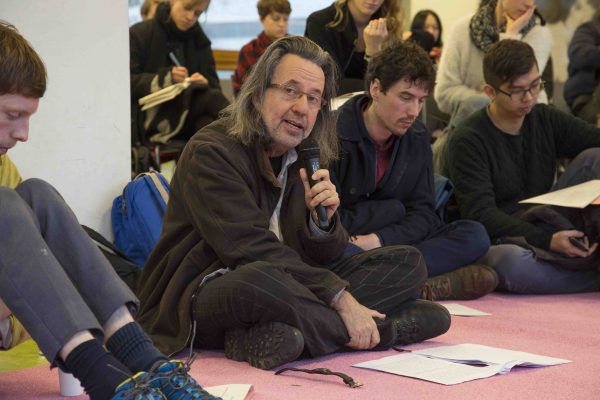 Peter Pál Pelbart, ‘Modes of Existence, Modes of Resistance’, (2016), lecture. Photo: Kyle Tryhorn.
