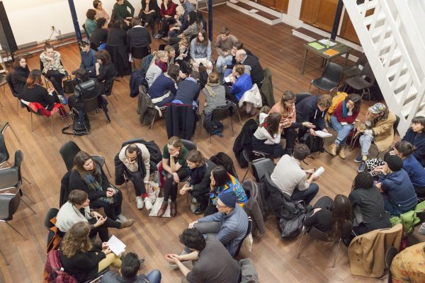Alex Martinis Roe, ‘Evolutions of Collective Desire’, (2016), conversation, installation & screening. Photo: Kyle Tryhorn.
