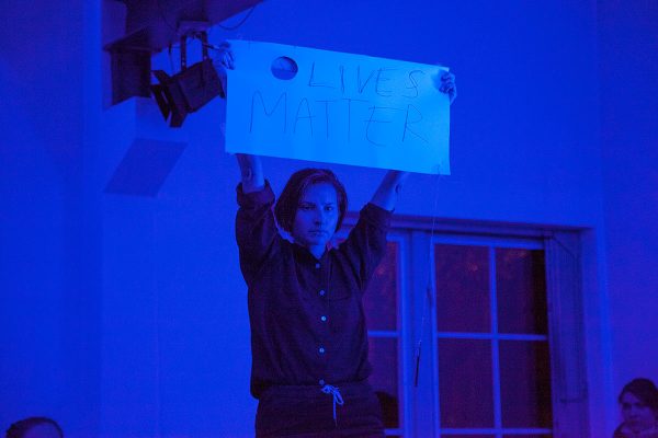 Emily Roysdon (Every Ocean Hughes), ‘Uncounted*’, (2014), book launch and performance. Photo: Kyle Tryhorn