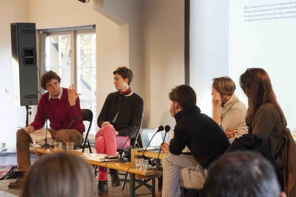 Sven Lütticken, ‘The V-Conspiracy – Refunctioning Authorship or, After Appropriation and Institutional Critique’, (2014), conversation & screening. Photo: Kyle Tryhorn