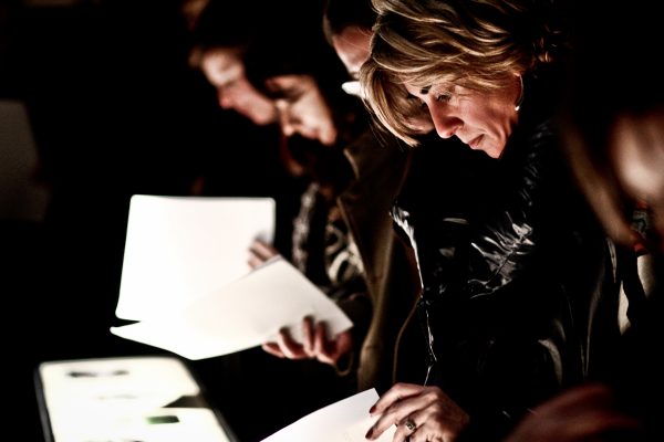 Bulegoa z/b and Isidoro Valcárcel Medina, ’18 pictures and 18 stories (#6)’ 2012, Playground Festival/STUK, Leuven. Photo: Rocío Areán Gutiérrez.
