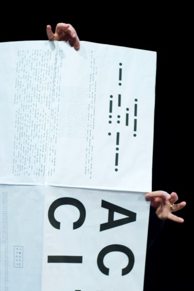 Guy de Cointet & Robert Wilhite, ‘Iglu’ (2010), performance. Photo: Sal Kroonenberg.