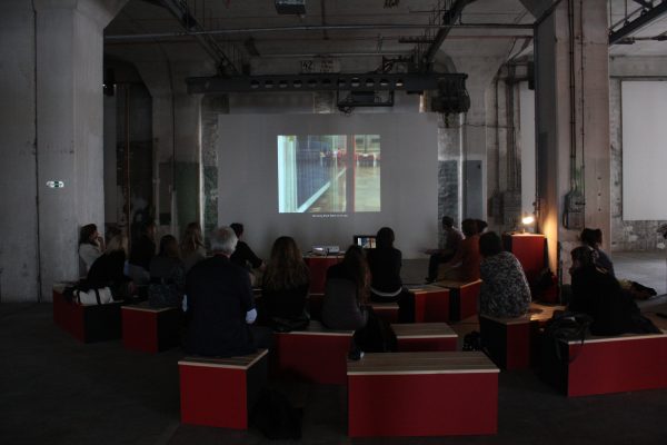 Wendelien van Oldenborgh, film screening (2011). Photo: Marcel van den Berg.