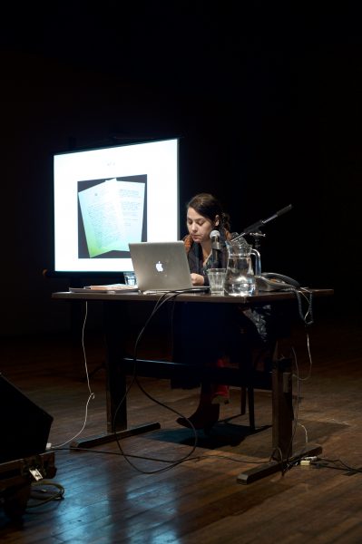 Bulegoa z/b and Isidoro Valcárcel Medina, ‘18 pictures and 18 stories (#1)’, 2012, Het Veem Theater, Amsterdam. Photography: Rocío Areán Gutiérrez.