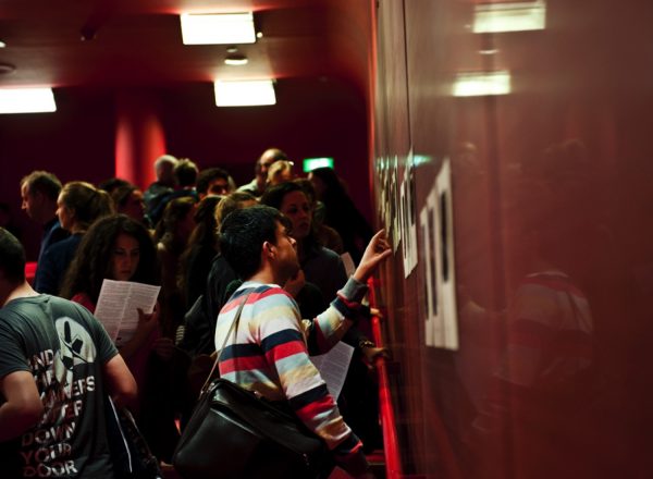 Bulegoa z/b and Isidoro Valcárcel Medina, ‘18 pictures and 18 stories’ (2013), book launch. Photo: Oliver Cowling for Tate Photography.