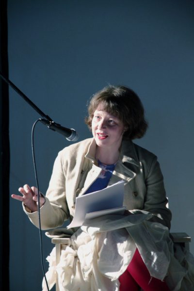 Jean Fisher speaking at ‘Cinema – this, Television – that’ (2011), symposium