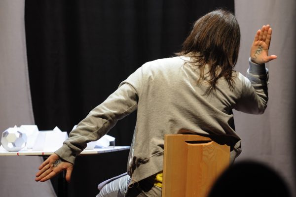 Stefanie Seibold & Teresa Maria Diaz Nerio, ‘the jungle is a skyscraper’ (2009), performance. Photo: Sal Kroonenberg.