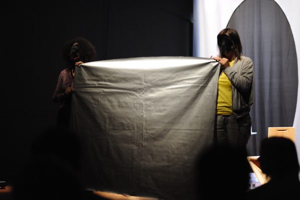 Stefanie Seibold & Teresa Maria Diaz Nerio, ‘the jungle is a skyscraper’ (2009), performance. Photo: Sal Kroonenberg.