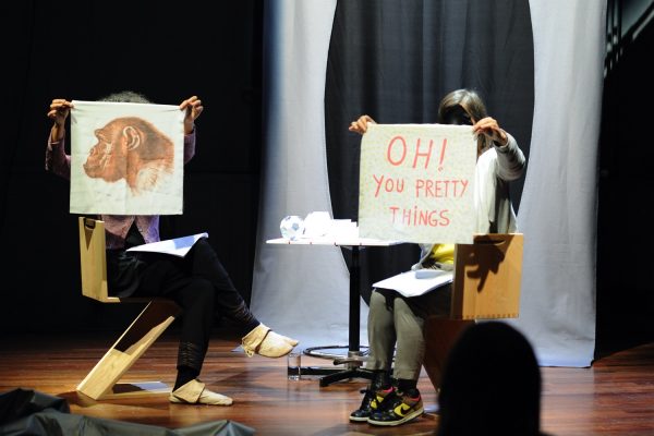 Stefanie Seibold & Teresa Maria Diaz Nerio, ‘the jungle is a skyscraper’ (2009), performance. Photo: Sal Kroonenberg.