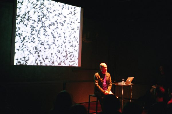 Joachim Koester, lecture (2008). Photo: Sal Kroonenberg.