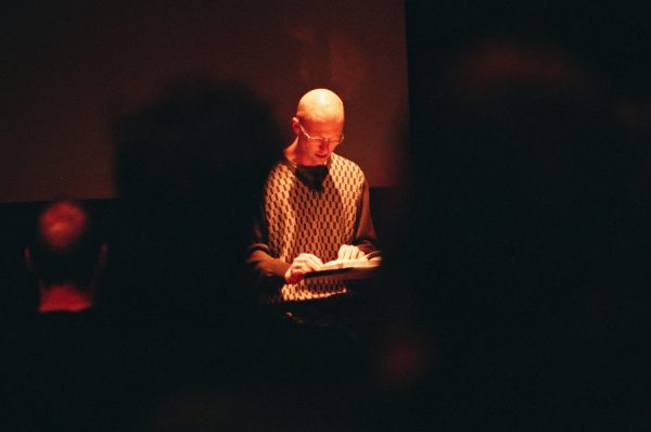 Joachim Koester, lecture (2008). Photo: Sal Kroonenberg.