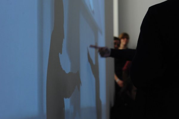 Sarah Pierce and Kevin Atherton in dialogue (2010). Photo: Sal Kroonenberg.