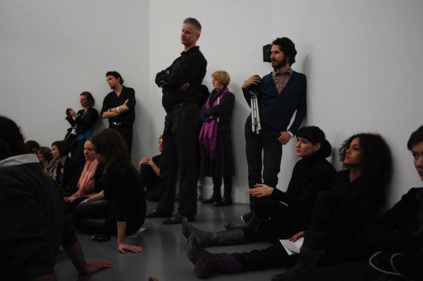 Sarah Pierce and Kevin Atherton in dialogue (2010). Photo: Sal Kroonenberg.