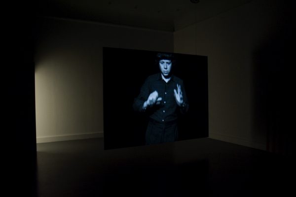 Joachim Koester, ‘To navigate, in a genuine way, in the unknown necessitates an attitude of daring, but not one of recklessness (movements generated from the Magical Passes of Carlos Castaneda)’ (2010), film screening. Photo: Sal Kroonenberg.