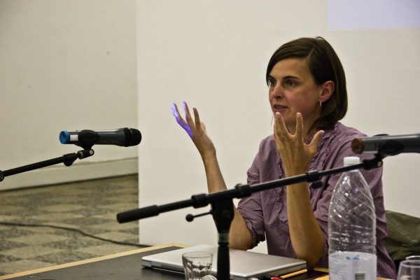 Sarah Pierce, Prologue (2008), lecture. Photo: Sal Kroonenberg.