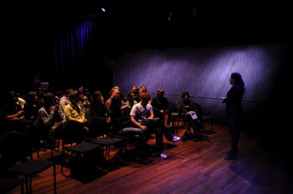 Keren Cytter, film screening (2008). Photo: Sal Kroonenberg.