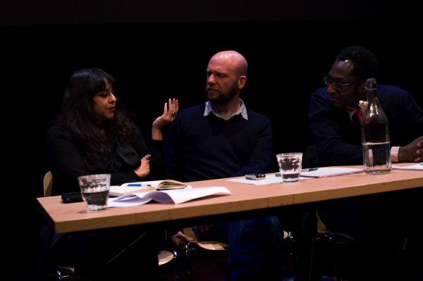 The Otolith Group, ‘A Long Time Between Suns’ (2009), book launch. Photo: Sal Kroonenberg.