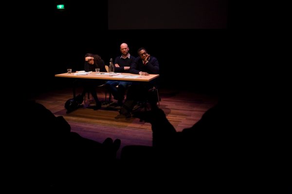 The Otolith Group, ‘A Long Time Between Suns’ (2009), book launch. Photo: Sal Kroonenberg.