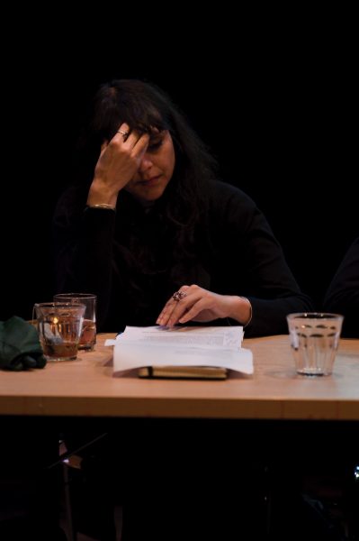 The Otolith Group, ‘A Long Time Between Suns’ (2009), book launch. Photo: Sal Kroonenberg.