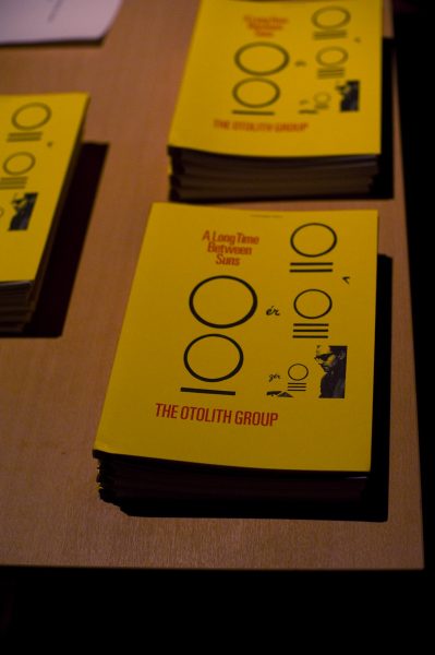 The Otolith Group, ‘A Long Time Between Suns’ (2009), book launch. Photo: Sal Kroonenberg.