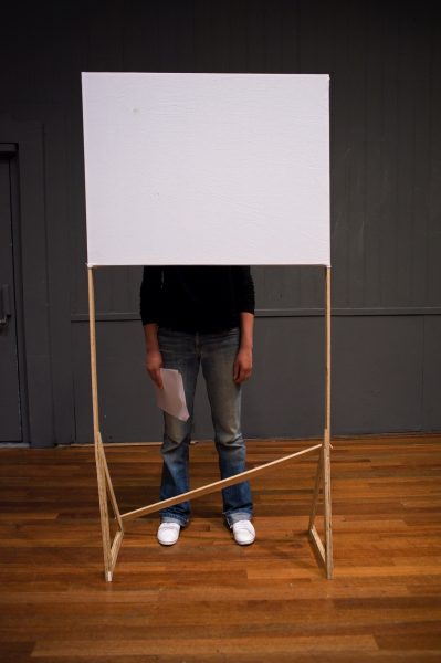 Yael Davids, ‘Learning to Imitate’ (2009), lecture performance. Photo: Sal Kroonenberg.