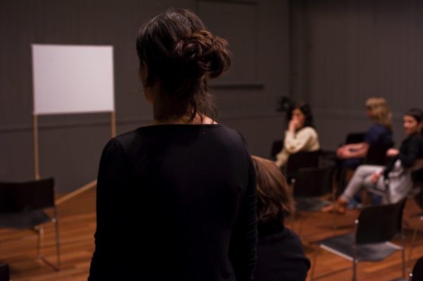 Yael Davids, ‘Learning to Imitate’ (2009), lecture performance. Photo: Sal Kroonenberg.