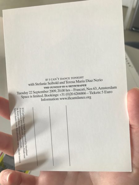 Invitation for If I Can’t Dance Tonight
