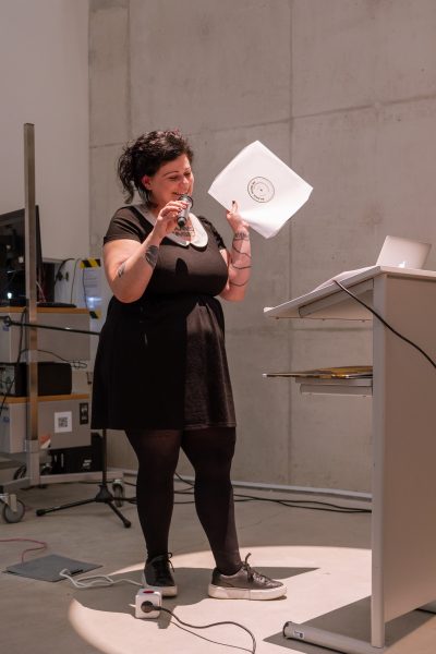 Megan Hoetger, ‘Black Revelry Quiet Storm Reprise’ (2021), book launch. Photo: Konstantin Guz.