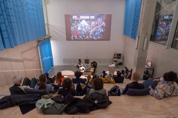 Derrais Carter, ‘Black Revelry Quiet Storm Reprise’ (2021), book launch. Photo: Konstantin Guz.