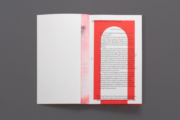 'Maquillage as Meditation: Carmelo Bene and the Undead', Sara Giannini with contributions by Jacopo Miliani, Snejanka Mihaylova, and Arnisa Zeqo. Design Raoul Audouin.