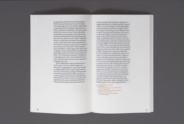 'Anemones: A Simone Weil Project', Lisa Robertson with a contribution by Benny Nemer. Design Rietlanden Women’s Office.
