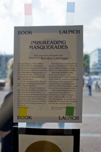 ‘(Mis) Reading Masquerades’ (2010), book launch and lecture.