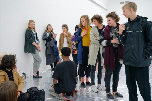 keyon gaskin, ‘this is a performance. you are a community. you are my material. this is a prison. leave when you want.’ (2018), performance. Photo: Coco Duivenvoorde