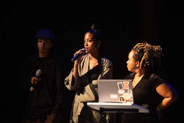 Black Speaks Back, ‘Zwarte Ibis: The Spirit of Black Intimacies’ (2022), screening and performance. Photo: Maarten Nauw.
