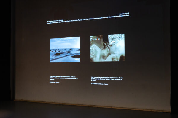 Samia Henni, ‘Performing Colonial Toxicity’ (2022), performance-lecture. Photo: Maarten Nauw.