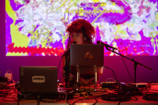Jessika Khazrik, ‘ قرابادين Pharmakopoeia’ (2022), essay-performance. Photo: Maarten Nauw.