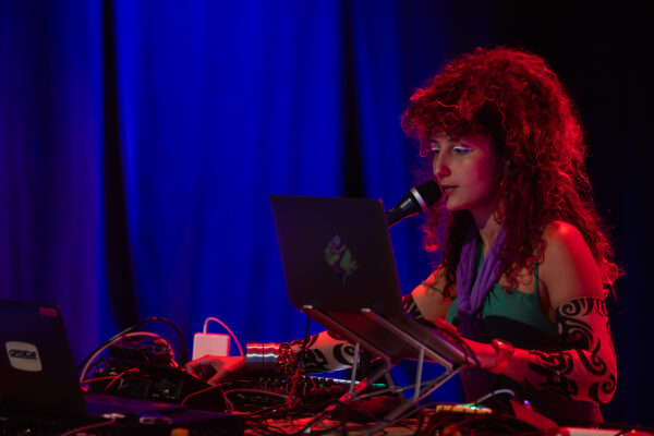Jessika Khazrik, ‘ قرابادين Pharmakopoeia’ (2022), essay-performance. Photo: Maarten Nauw.