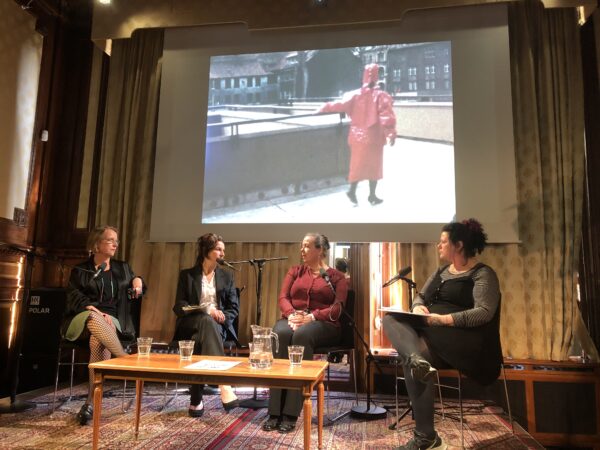Christa Maria Lerm-Hayes, Anna Seidl, Susanne Altmann and Megan Hoetger in conversation, ‘Pants Wear Skirts’ (2023), panel conversation. Photo: Sara Giannini.