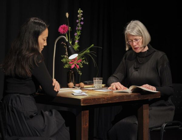 Yoon Sook Cha and Lisa Robertson in conversation at Anemones: A Simone Weil Project, Feb 2, 2023. Photo by Rachel Topham Photography.