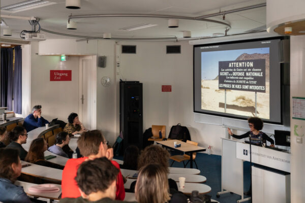 Samia Henni, ‘Toxic Coloniality or Colonial Toxicity?’ (2023), lecture. Photo: Temra Pavlovic.